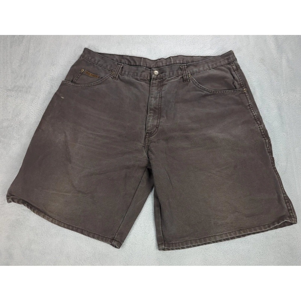 Denim Work Shorts Mens W40 Black Cotton Zip Fly Carpenter Big‎ Smith Distressed